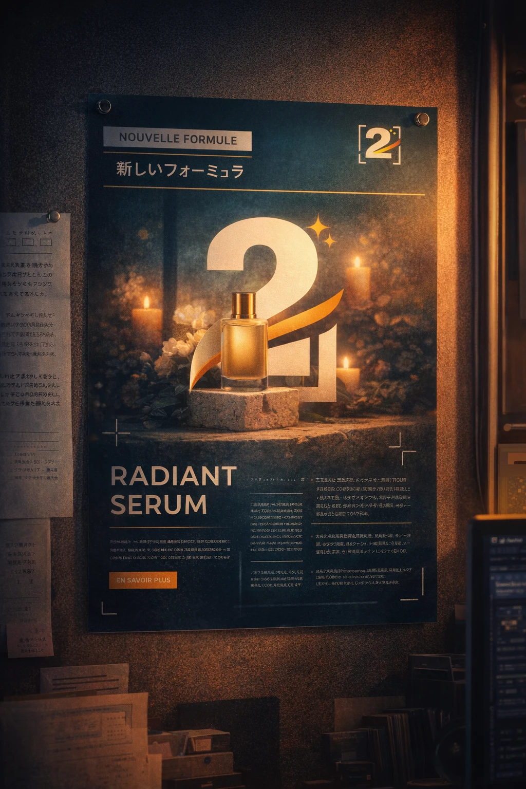 Readable text for posters, ads, and UI mockups